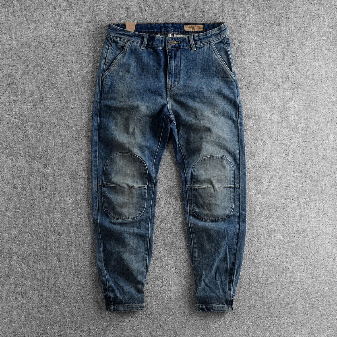True Denim Double-Knee Utility Jeans