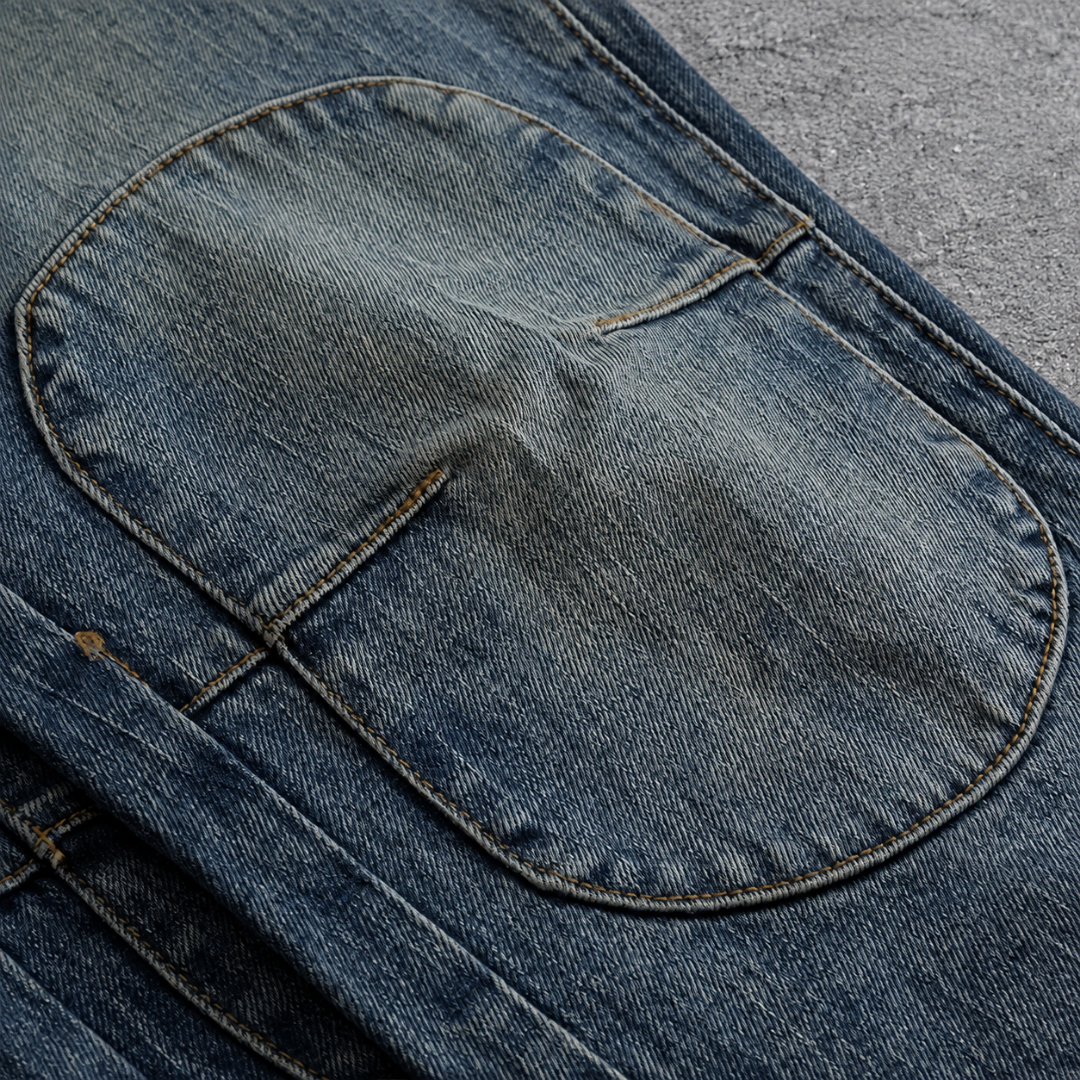 True Denim Double-Knee Utility Jeans