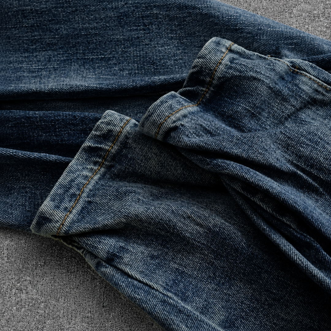 True Denim Double-Knee Utility Jeans
