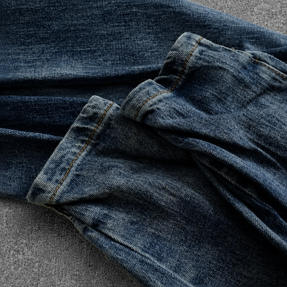True Denim Double-Knee Utility Jeans