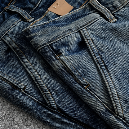 True Denim Double-Knee Utility Jeans