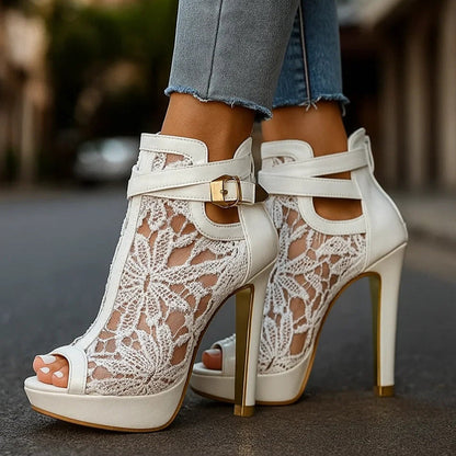 LILIANA LACE HEELS
