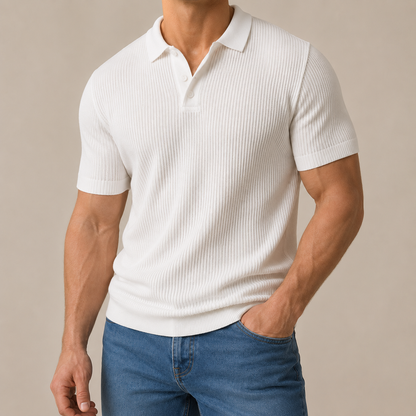 Premium Textured Knit Polo Shirt