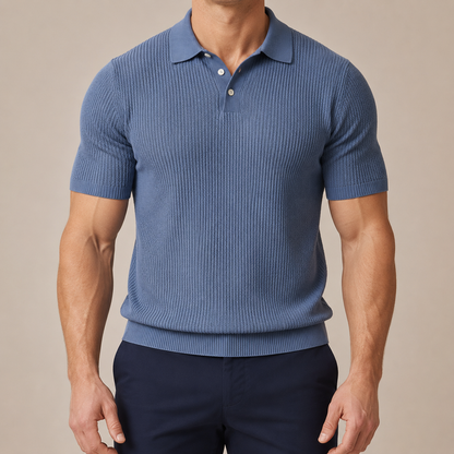 Premium Textured Knit Polo Shirt