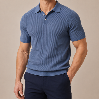Premium Textured Knit Polo Shirt