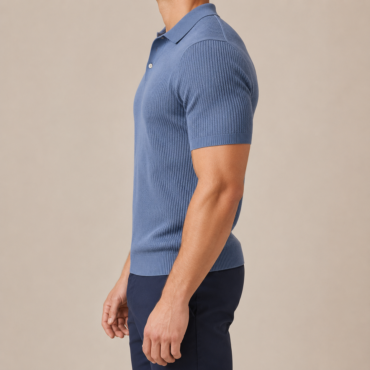 Premium Textured Knit Polo Shirt