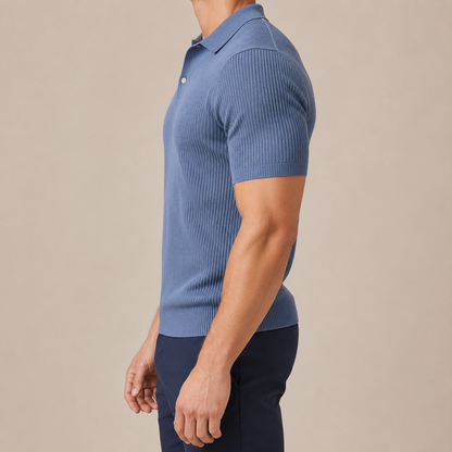 Premium Textured Knit Polo Shirt
