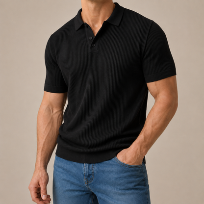 Premium Textured Knit Polo Shirt