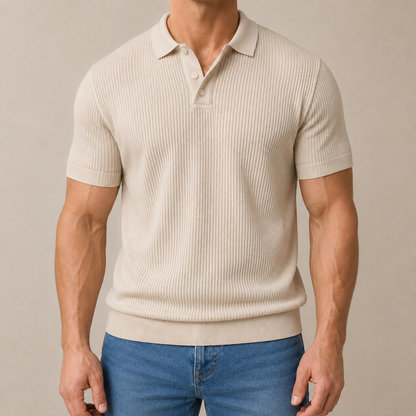 Premium Textured Knit Polo Shirt