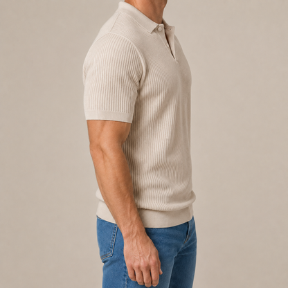 Premium Textured Knit Polo Shirt