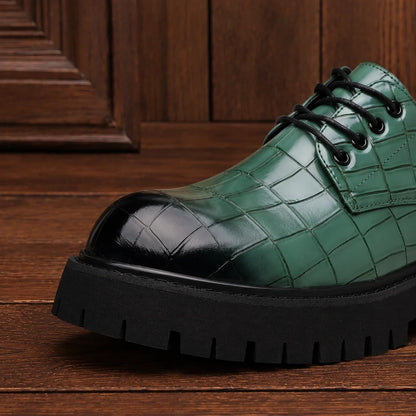 Embossed Derby Shoes