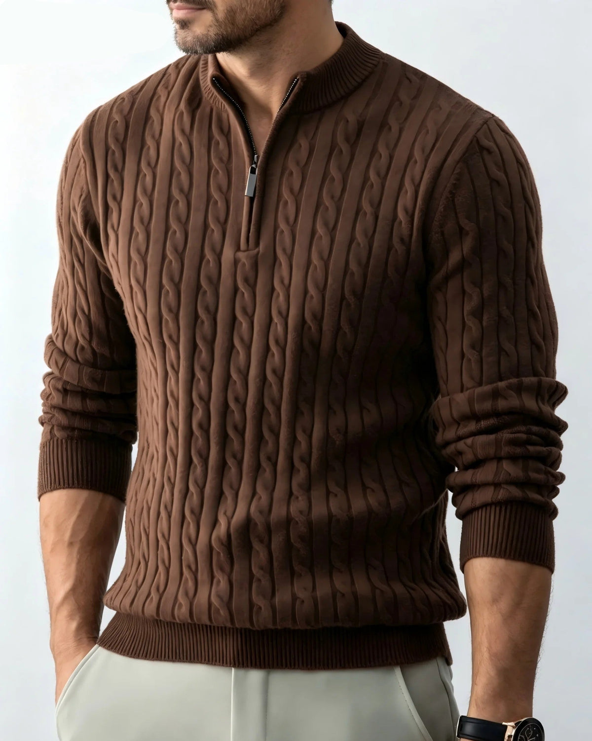 Braewick Cable Quarter Zip