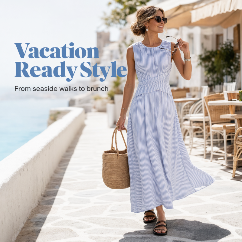 Striped maxi dress